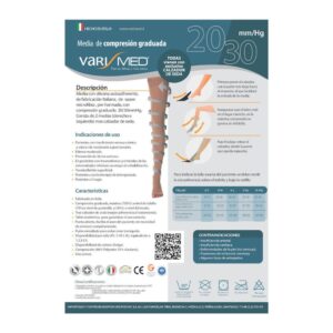 Media Varimed 280 Compresión Grad 20-30 mmHg Punta Abierta 03-M