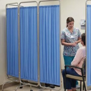 Biombo Separador 3 Cuerpos Acero Inoxidable - Azul