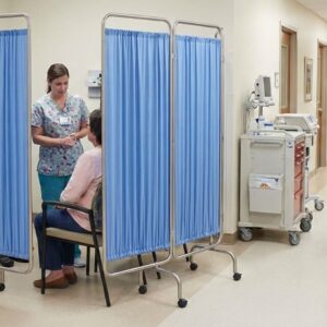 Biombo Separador 2 Cuerpos Acero Inoxidable - Azul