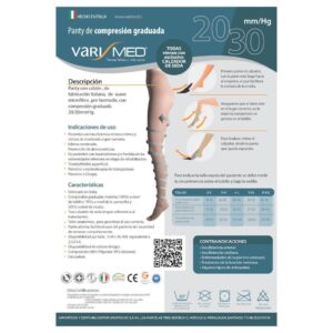 Pantys de Compresión Graduada VariMed 20-30 Mm/Hg 03-M Punta Abierta