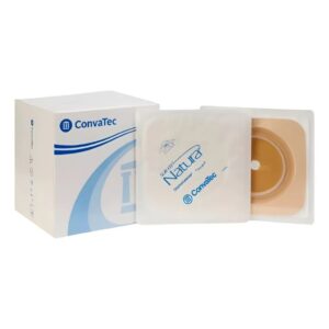 Placa Colostomía Natura Convatec SUR FIT con Reborde Ocre 70mm Caja x 10 un