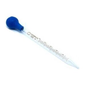 Pipeta graduada 10 cm goma azul