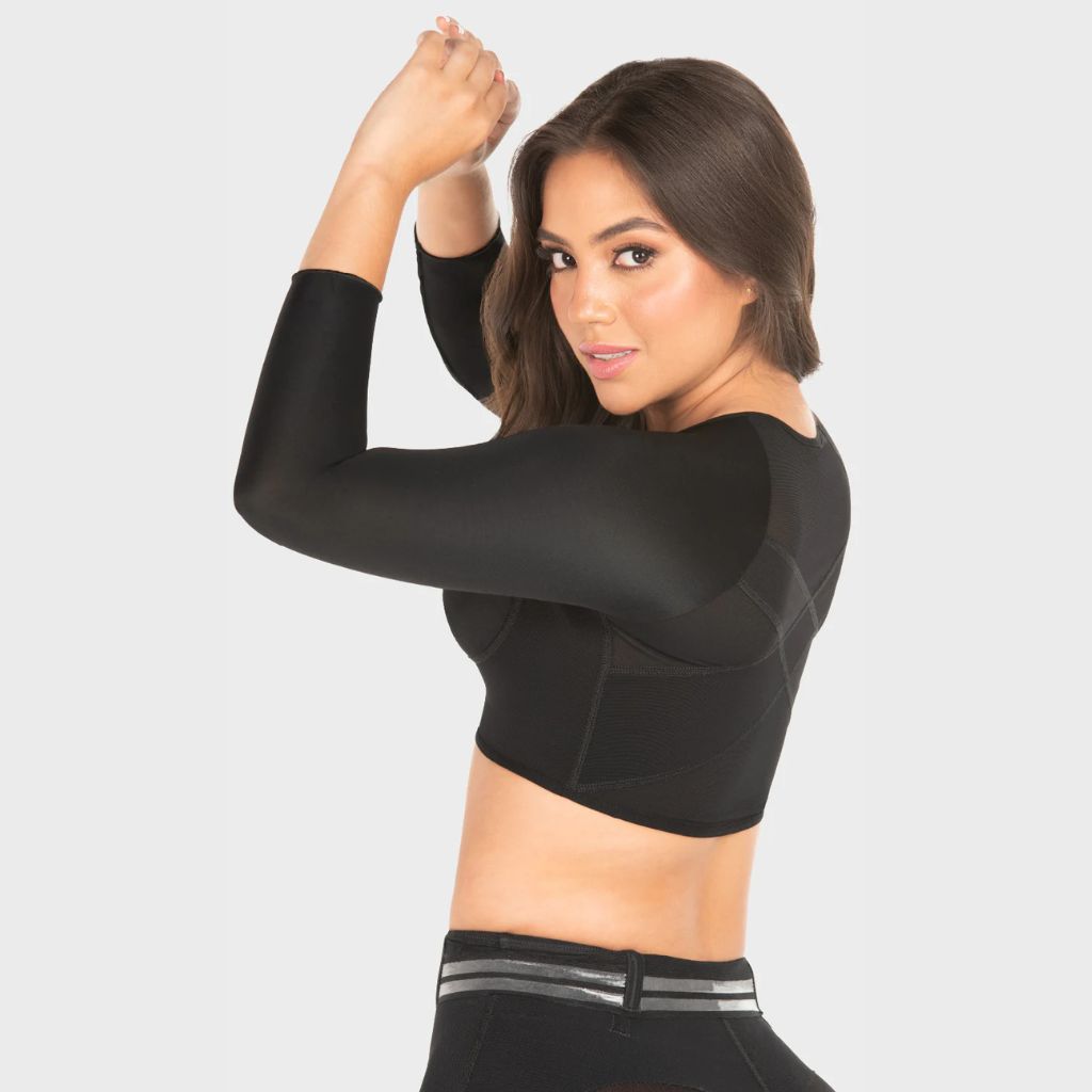 Brasier con Mangas y Soporte Especial Color Negro Talla S - Imagen 3