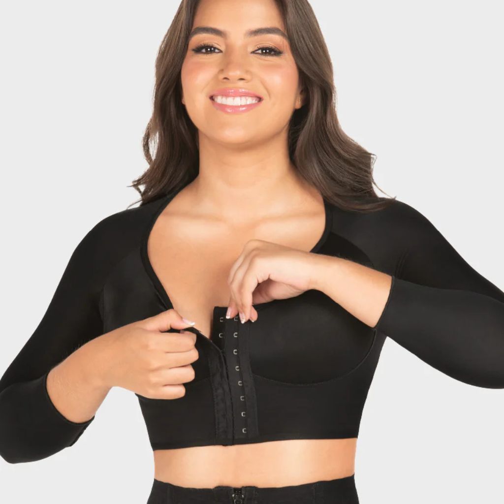 Brasier con Mangas y Soporte Especial Color Negro Talla S - Imagen 4