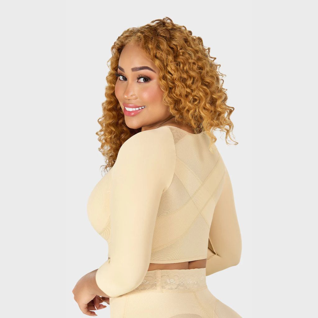 Brasier con Mangas y Soporte Especial Color Beige Talla L - Imagen 3