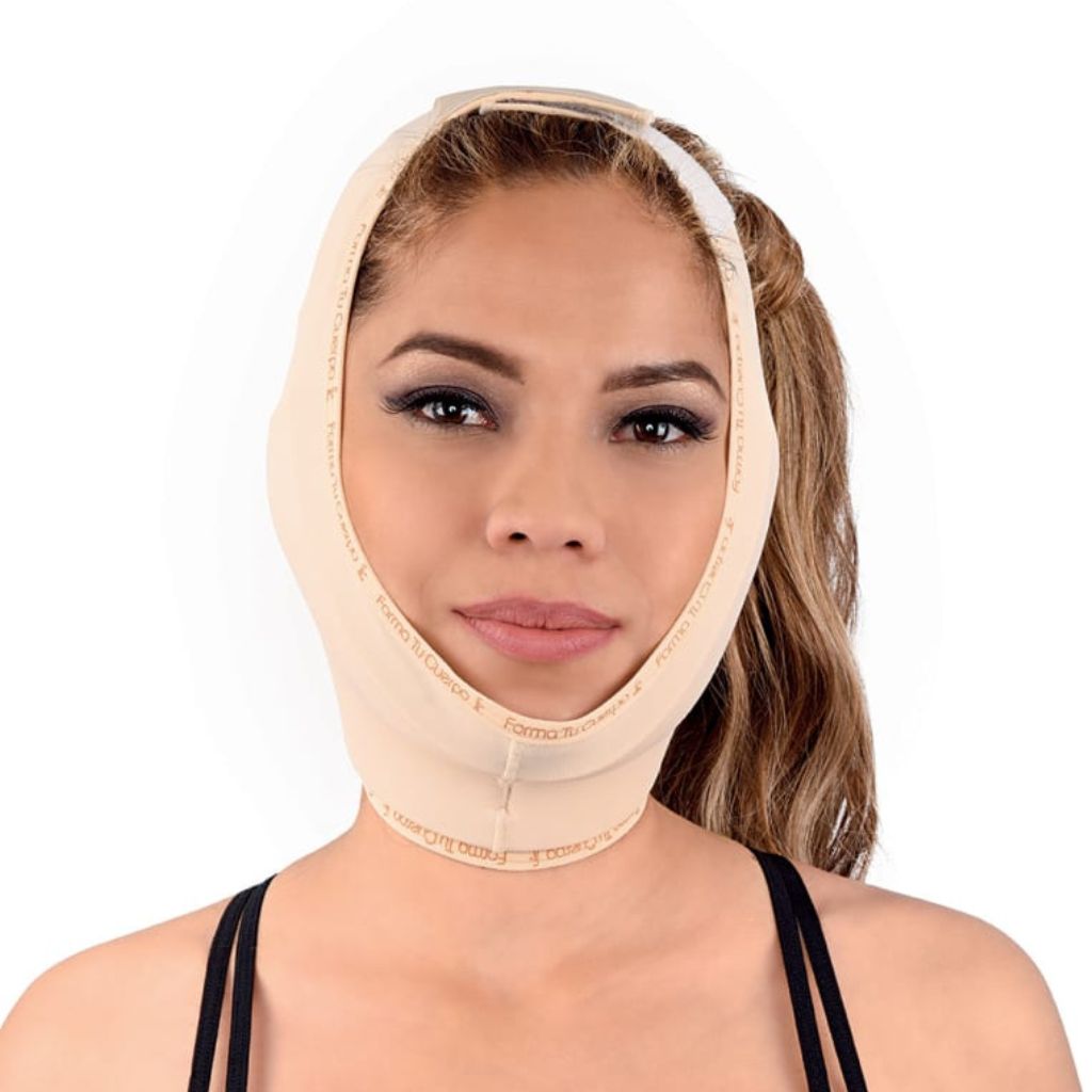 Faja Mentonera Facial Beige Talla M - Imagen 3